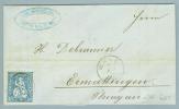 Heimat ZH Wetzikon 1864-07-09 Fingerhut-stempel Auf Brief Nach Ermatingen Zu#31 Sitzende Helvetia - Lettres & Documents