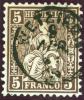 Heimat ZH WETZIKON 186?-04-09 Fingerhut-stempel Auf Zu#30 Sitzende Helvetia - Gebruikt