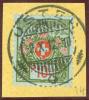 Heimat ZH USTER 1912-10-02 Vollstempel Auf Briefstück Portofreiheit Zu#5a Kl#334 Hülfsverein Uster - Franchise