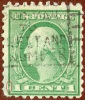 USA,1914 1c.,green - Catalog # 424,PERF:10,ERROR SHOWN ON SCAN,as Scan - Usati