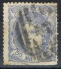 Sello 50 Milesimas Alegoria 1870, Cadiz Parrilla Cifra 3, Num 107 º - Used Stamps