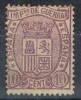 Sello 10 Cts Lila 1875, Impuesto Guerra, VARIEDAD Salto Peine, Num 155 * - Oorlogstaks