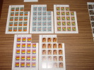 19 SERIES EN FEUILLES INCOMPLETES LUXEMBOURG 1981 YT 991/95 COTE 123,50 EUR ARMOIRIES PETANGE LAROCHETTE WEISWAMPACH - Unused Stamps