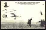 CPA  ANCIENNE- FRANCE- MEETING AVIATION- GRAND PRIX 1908- HENRI FARMAN VA PASSER LE POTEAU D'ARRIVÉE-  BELLE ANIMATION - Reuniones