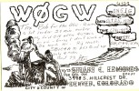 CARTE QSL CARD 1978 RADIOAMATEUR HAM RADIO USA W0-G FAR WEST SMOKE SIGNAL FUMEE DENVER COLORADO INDIAN INDIENS - Indiaans (Noord-Amerikaans)