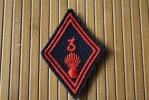 MILITARIA BLASON ECUSSON MILITAIRE BRODE EN TISSU 3 E REGIMENT   CIE NATIONALE  DE FRANCE ROUGE ET NOIR - Patches