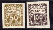 Tchécoslovaquie 1919-1922 N°Y.T. ;  TT. 8 Et 9* - Portomarken