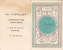 Calendrier De 1969 - Parfum - " DEDICACE " - Cheramy - Mme Chevalier Herboristerie,Parfumerie Rue St-Lazare ANGERS - Grossformat : 1961-70