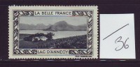 FRANCE. TIMBRE. VIGNETTE. CINDERELLA. BELLE FRANCE..............LAC D ANNECY - Toerisme (Vignetten)