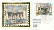 MONACO ENV 1° JOUR SUR SOIE LE BASSIN DE DEAUVILLE PAR DUFY 1977 - Impressionisme