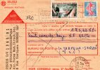Carte Postale Remboursement De 1962, FOUGERES (35), 3 Timbre (2 à 50 Cts,  0,25 Cts) - Lettres & Documents