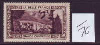 FRANCE. TIMBRE. VIGNETTE. CINDERELLA. BELLE FRANCE...................GRANDE CHARTREUSE - Tourismus (Vignetten)