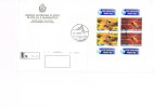 2002 - SAN MARINO - BUSTA VIAGGIATA CON DUE SERIE COMPLETE " POSTA PRIORITARIA " . - Storia Postale