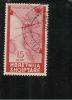 ALBANIA 1940 POSTA AEREA AIR MAIL SERIE ORDINARIA 15q USATO USED OBLITERE' - Albanie