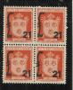 SAN MARINO 1947 STEMMI LIRE 21 SU 4 MNH QUARTINA - Unused Stamps