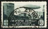 EGEO 1933 - The 10 Lire CROCIERA ZEPPELIN. Very Fine Used. - Aegean
