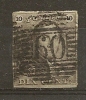E - BELGIQUE  N° 1a Brun-gris.  Petite Déchirure !!!!!! - 1849 Epaulettes