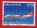 Pro Aéro 1972, Nr 47 / Swissair, Oblitéré, Reines Stempel - Gebraucht