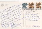 3  Timbres / CP, Carte, Postcard Du  ???  Pour La France - Covers & Documents