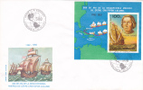 Christophe Colomb Explorer DISCOVER AMERICA,1992  Cover FDC,premier Jour BLOCK - Romania. - Christophe Colomb