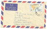 Cover Kenya To United Kingdom 1989( MAP Stamp ) - Kenya (1963-...)