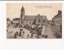 CPA  MAROLLES LES BRAULTS  Place De L´église Un Jour De Marché, Très Animée - Marolles-les-Braults