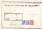 Certificado Banco De Pruebas Armas De Fuego EIBAR 1982 - Fiscales