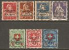 Switzerland 1924-28 SDN Mi# 17-19, 21-24 X Used - Ordinary Gum - Dienstzegels