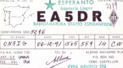 CARTE QSL CARD CQ 1991 RADIOAMATEUR HAM RADIO EA-5 ESPERANTO ESPAGNE SPAIN STATION  ILERA CLUB - Esperanto