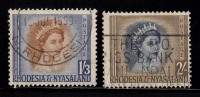 Rhodesia And Nyasaland Used 1954, 2v - Rhodésie & Nyasaland (1954-1963)
