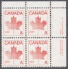 1981 #907 Maple Leaf Non Denominational A Definitive Plate Block No.2 Upper Right  Block MNH - Plaatnummers & Bladboorden