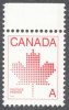 1981 #907 Maple Leaf Non Denominational A Definitive Single With Top Margin MNH - Num. Planches & Inscriptions Marge