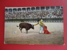 Bull Fighting-- Antonio Fuentes Jugando Con El Toro   Ca 1910  ----    --------- Ref 350 - Bull