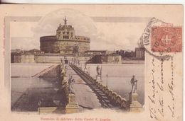 208-Roma-Lazio-Mausoleo Di Adriano E CastelS.Angelo-Affrancata Recto 2 C. Scudo 1901 X Catania - Castel Sant'Angelo