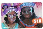 ST MAARTEN (ST. MARTIN)   - UTS (GSM RECHARGE) - PAINTING: GIRLS (RUBY BUTE)     - USED    RIF.963 - Antille (Olandesi)