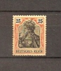 DEUTSCHES REICH DR IMPERIO GERMANIA MIT Wz. I. FRIEDENSDRUCK, REIN WEISSER GUMMI, FEINER  DRUCK 1905 / MH / 88 - Unused Stamps