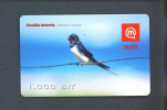 SLOVENIA  -  Mobitel Remote Phonecard/Bird As Scan - Slowenien