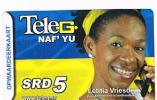 SURINAME (SURINAM) - TELE G  (GSM RECHARGE) - ATHLETIC: RUNNING (LETITIA VRIESDE)      - USED  -  RIF. 2040 - Surinam