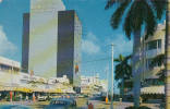 Miami Beach Federal Florida FL - Lincoln Road - Street Scene - Car - Travelled In 1957 - Miami Beach