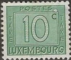 LUXEMBOURG 1946 Postage Due - 10c. Green MH - Portomarken