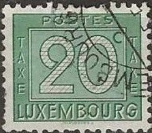 LUXEMBOURG 1946 Postage Due - 20c. Green FU - Segnatasse