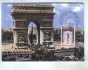 TIMBRE 1er JOUR  50 ANNIVERSAIRE DE LA FLAMME SOUS L ARC DU TRIOMPHE - Lettres & Documents