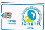 SENEGAL  - SONATEL  (CHIP) -  LOGO 40 UNITS  (SILVER CHIP)   CODE 37611         - USED   -  RIF. 842 - Sénégal