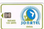 SENEGAL  - SONATEL  (CHIP) -  LOGO 120 UNITS  (SILVER CHIP)            - USED  -  RIF. 841 - Sénégal