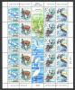 Jugoslawien – Yugoslavia 2005 Protected Animal Species - Endangered Birds Full Sheet; Mi.Nr. 3231-34 - Hojas Y Bloques