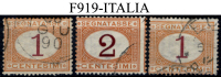 Italia-F00919 - 1870 - Segnatasse - Sassone: N.3, 4 (o) - Privi Di Difetti Occulti. - Segnatasse