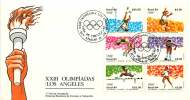 BRÉSIL  FDC 1984  Jeux Olympiques D´été: Sauts, Courses - FDC