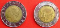 Italia - Italie - Italy - Italien 500 Lire Lit Bimetallica Bi-metallic Bimetallic 1992 VF Moneta Coin - Monnaie - Moneda - 500 Lire