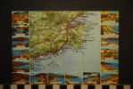 CP,CARTE GEOGRAPHIQUE DE BORMES A LE LAVANDOU A ST TROPEZ ET STE MAXIME - Carte Geografiche