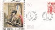 FDC  France 1971: Hommage Au Général Charles De Gaulle - De Gaulle (General)